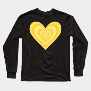 Golden Yellow Expanding Hearts Long Sleeve T-Shirt